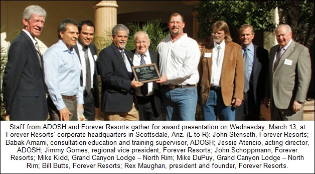 Grand Canyon Lodge � North Rim, a Forever Resort, Receives Prestigious OSHA Safety Award